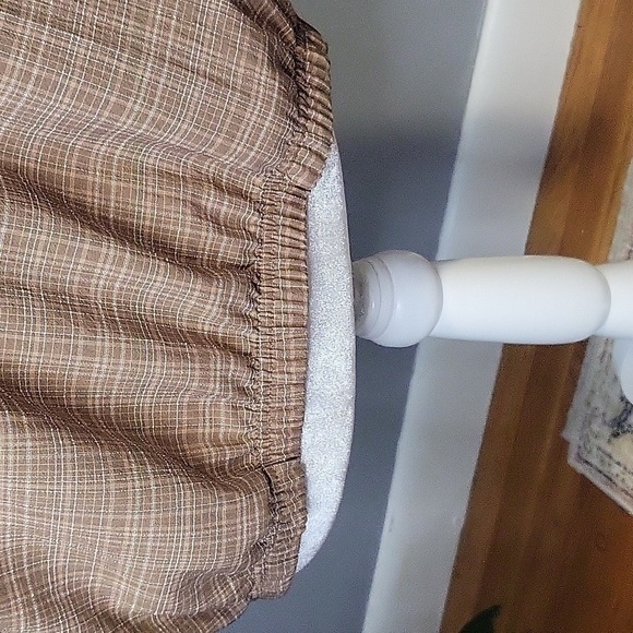 Bette & Court Tan Plaid Pullover 1/2 Zip Elastic Waist Golf Jacket Size S - Picture 6 of 14